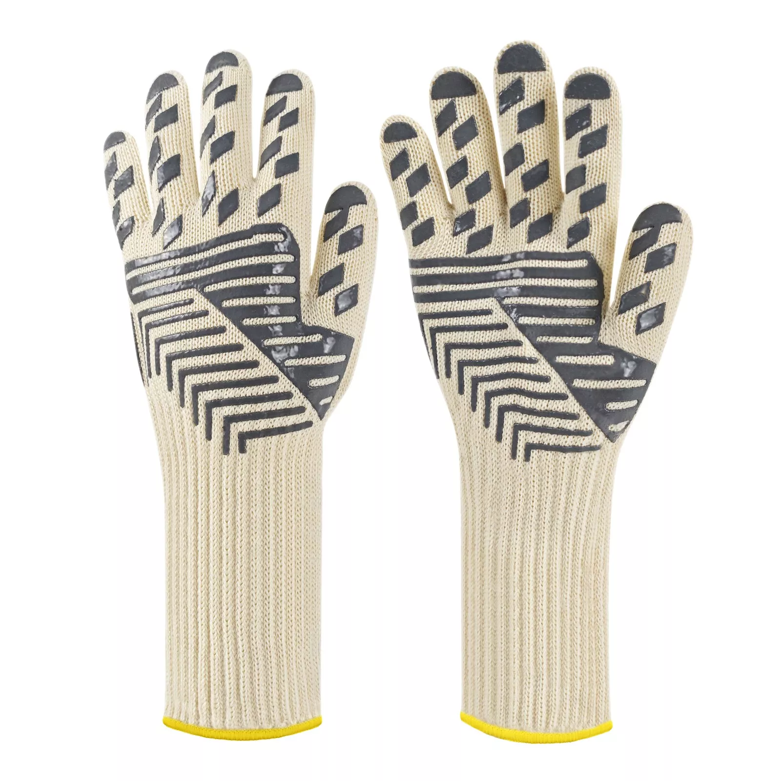 7G Dual Layer Nomex Lengthen Heat Resistance Glove with Silicone GripsHRG-031